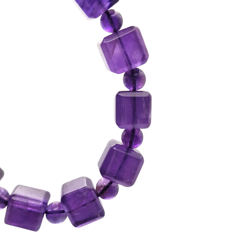 Uruguay Amethyst Cube Bracelet